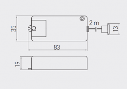 Вимикач GTV ,безконтактний , однофункційний, максимум 500W, IP20, 100-240 V, AE-WBEZDB-10S. Фото 2