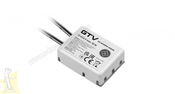 Вимикач GTV ,безконтактний,під робочу поверхню, максимум 50W, IP20, 12 V, AE-WPDRW-00DIM
