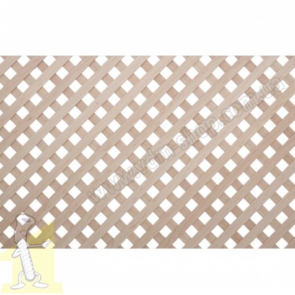 Дерев'яна решітка 1200х620 з Клена (квадрат-5Р)