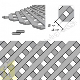 Дерев'яна решітка 300х620 з Дуба (квадрат-5R). Фото 3