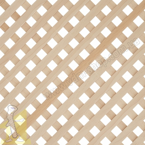 Дерев'яна решітка 300х620 з Клена (квадрат-5Р). Фото 2